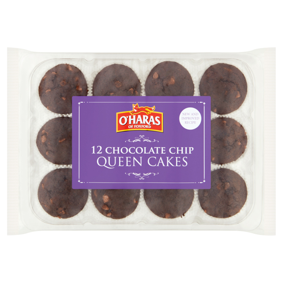 12 Chocolate Chip Queen Cakes 350g