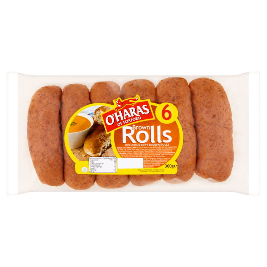 6 Brown Rolls 300g