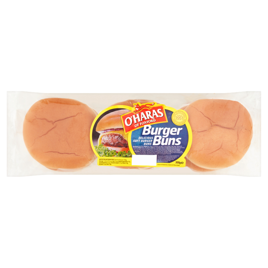 6 Burger Buns 300g