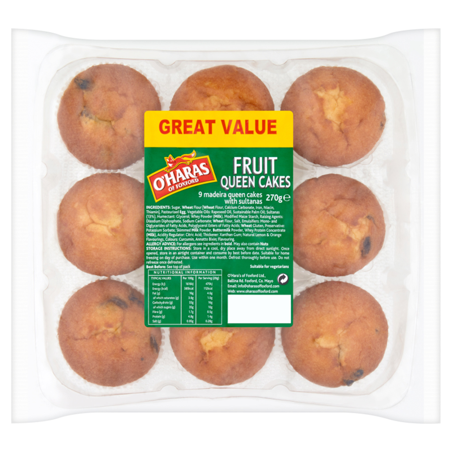 9 Fruit Queen Cakes 270g