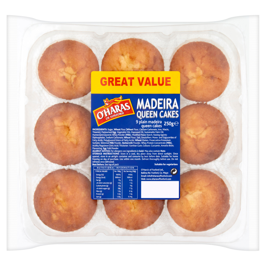 9 Madeira Queen Cakes 250g
