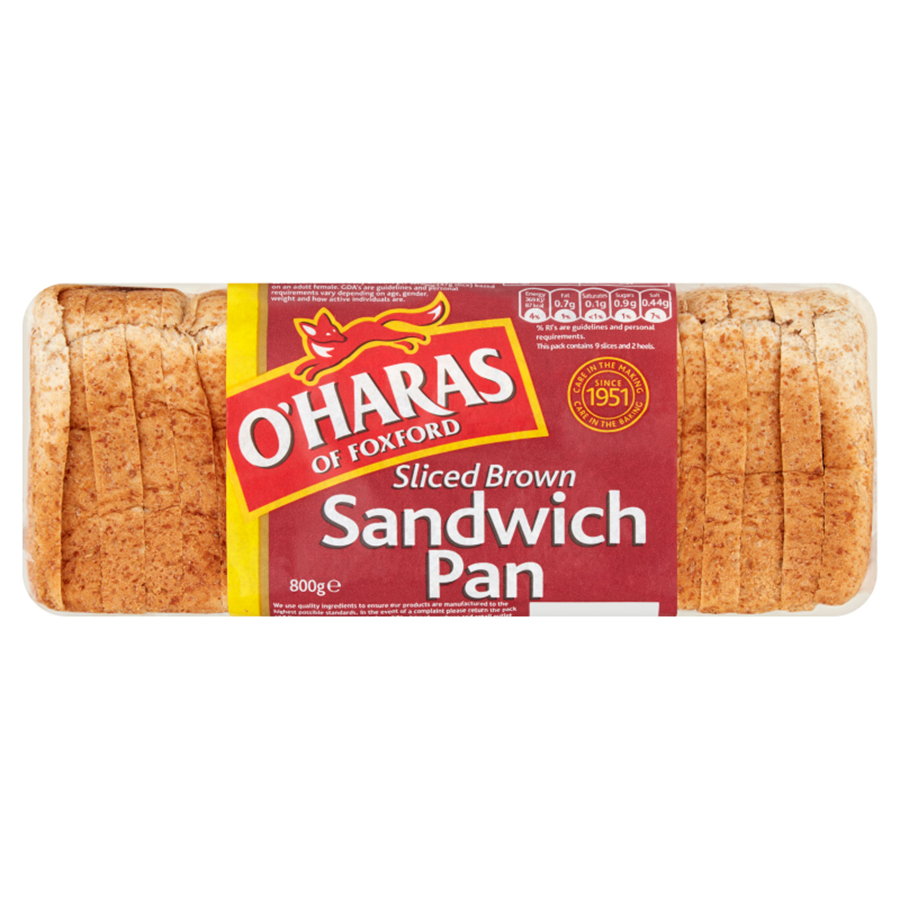 Brown Sliced Sandwich Pan 800g