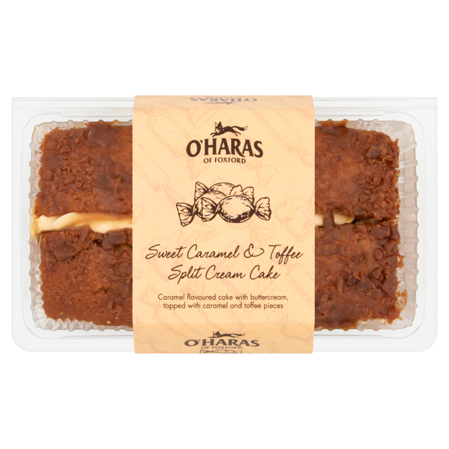 Caramel Toffee Split Cream Cake 400g
