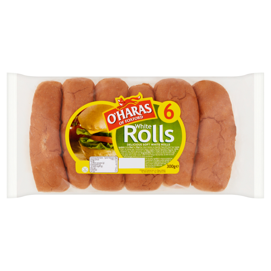 6 White Rolls 300g